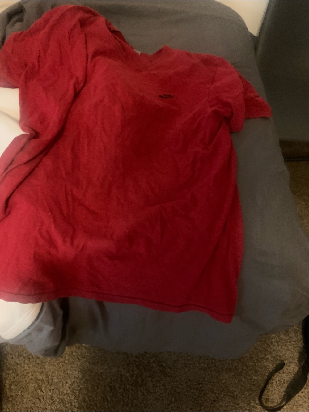 Nike Red Short Sleeve Crewneck Tee with Small Chest Logo